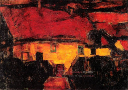 CHR-76 Christian Rohlfs - Žlutý dům s červenou střechou