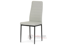 DCL-372 SIL, jídelní židle, černá / ekokůže stříbrná