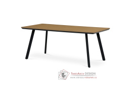 HT-533 OAK, jídelní stůl 180x90cm, černý lak / dub