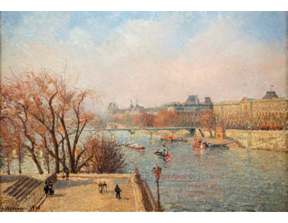 VCP-445 Camille Pissarro - Louvre v zimním slunci