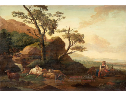 SO VIII-416 Karel Dujardin - Krajina s pastýřem a jeho stádem