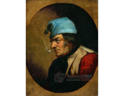 XV-359 Cornelius Krieghoff - Muž s modrou čepicí
