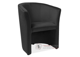 TM-1 VELVET, čalouněné křeslo, látka Bluvel 19 černá