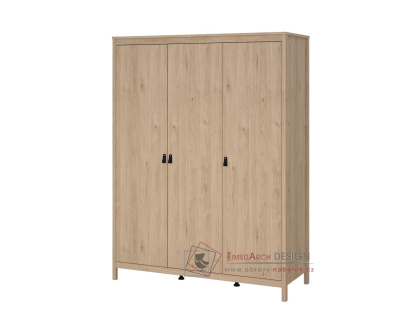 REAL 664, šatní skříň 3-dveřová 150cm, jackson hickory
