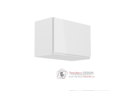 AURORA, horní kuchyňská skříňka G60K, bílá / bílý lesk