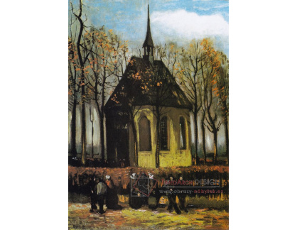 A-3255 Vincent van Gogh - Kostel v Nuenen s farníky