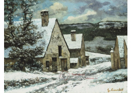 A-6921 Gustave Courbet - Okraj vesnice v zimě