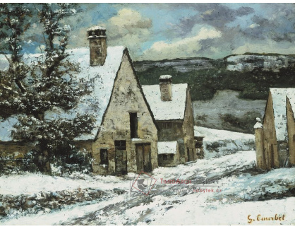 A-6921 Gustave Courbet - Okraj vesnice v zimě