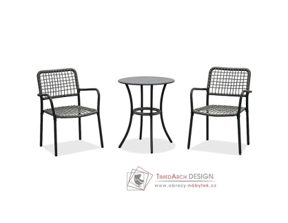 AZ-L1103 GREY, zahradní set 1+2, antracit