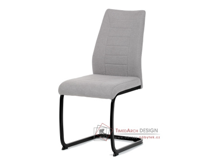 DCL-438 LAN2, jídelní židle, černá / látka světle šedá
