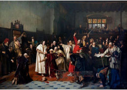 VCM 395 Václav Brožík - Volba krále Jiřího z Poděbrad na Staroměstské radnici 2 března 1458