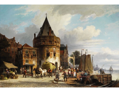 VSO 1187 Willem Koekkoek - Bouřka nad věží v Amsterdamu