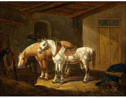 SO XII-227 Johann Baptist Dallinger - Koně ve stáji