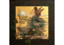 SO XII-465 Alexandre de Riquer - Kompozice s okřídlenou vílou při východu slunce