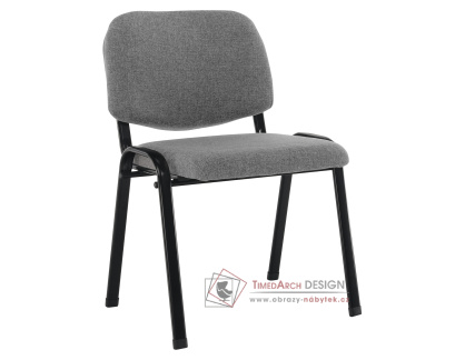 ISO 2 NEW, konferenční židle, černá / látka šedá