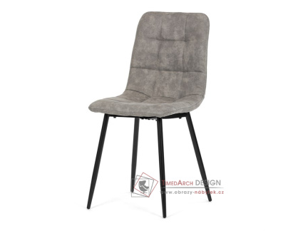 CT-281 GREY3, jídelní židle, černá / látka cowboy šedá