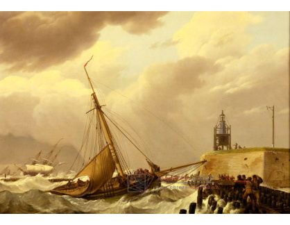 KO IV-192 Johannes Hermanus Koekkoek - Loď v bouřlivém moři