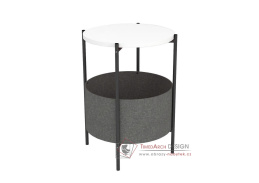 BANDE, konferenční stolek pr. 43 cm, černá / bílá
