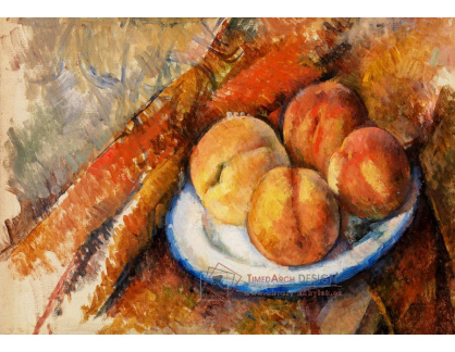 D-7500 Paul Cézanne - Čtyři broskve na talíři