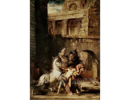 VF290 Gustave Moreau - Diomedes zachycen koňmi