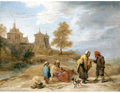 SO XIV-132 David Teniers - Cikánská rodina v krajině