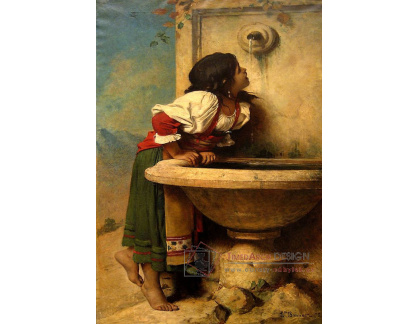 VF319 Leon Joseph Florentin Bonnat - Dívka u fontány