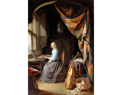 SO XVII-273 Gerrit Dou - Žena hrající na klavichord