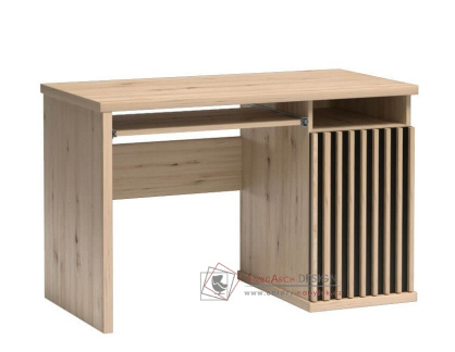 BARBUS, pracovní stůl, dub artisan / černá