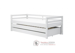 ACTIM, postel s přistýlkou a úložným prostorem 90x200cm, bílá