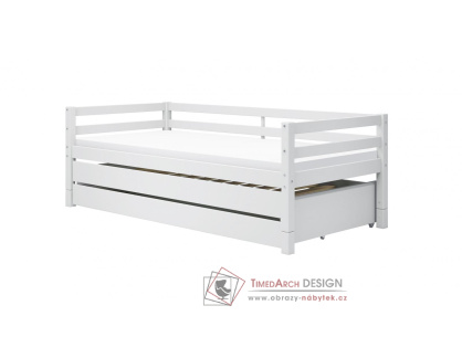 ACTIM, postel s přistýlkou a úložným prostorem 90x200cm, bílá