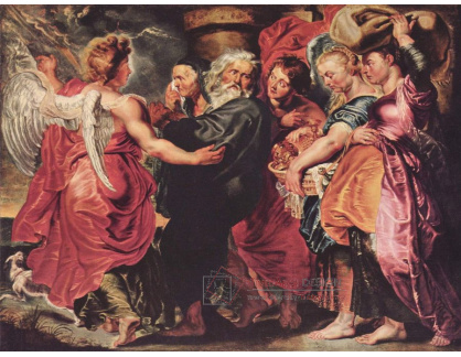 VRU171 Peter Paul Rubens - Lot s rodinou odchází ze Sodomy