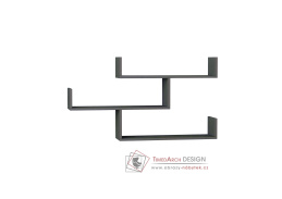 TIBET, závěsná police, antracit