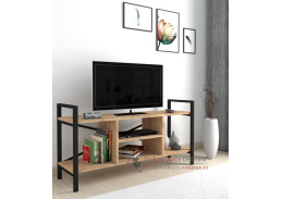 TRIER, televizní stolek, černá / borovice