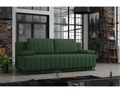 GINA, pohovka rozkládací, látka Premium Velvet 317 zelená