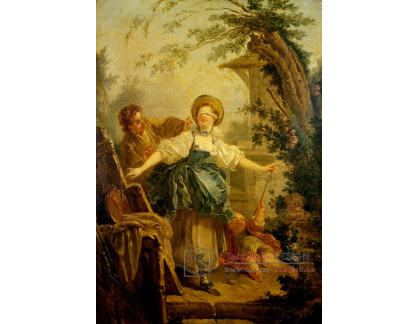 A-4870 Jean-Honoré Fragonard - Hra na slepou bábu