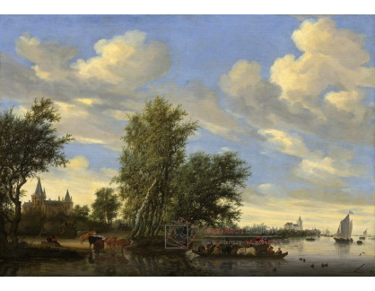 SO XIV-435 Salomon van Ruysdael - Říční krajina s převozem