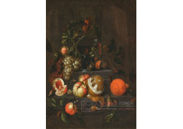 A-8863 Cornelis de Heem - Zátiší s ovocem, broskvemi, pomeranči a hrozny