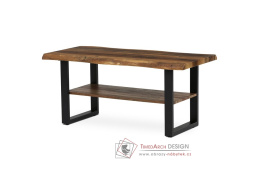 CT-F4212 OLW, konferenční stůl 120x60cm, černý lak / staré dřevo