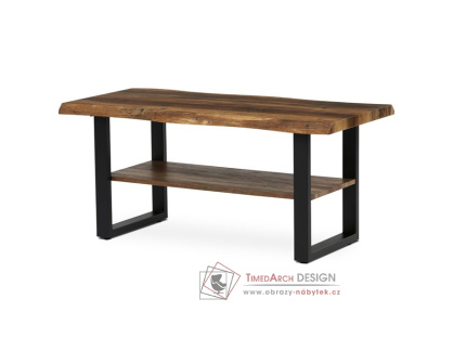 CT-F4212 OLW, konferenční stůl 120x60cm, černý lak / staré dřevo