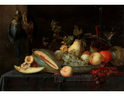 DDSO-1847 Pieter van Overschee - Zátiší s ovocem a zvěřinou