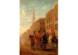KO V-342 William Hogarth - Průvod Karla II v Cheapside