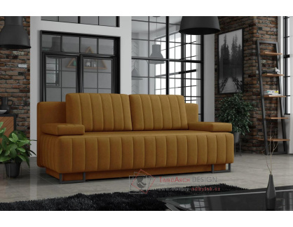 GINA, pohovka rozkládací, látka Premium Velvet 319 žlutá