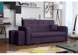VIVIAN HOME III, pohovka rozkládací s taburety, látka Enjoy 15 fialová