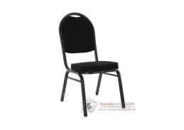 JEFF 2, konferenční - jídelní židle, šedá / látka černá