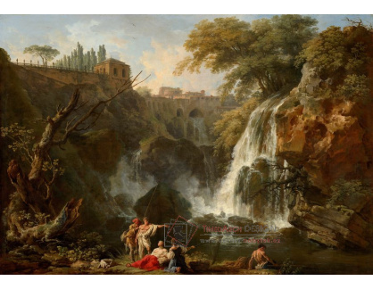 A-2004 Claude Joseph Vernet - Vodopády v Tivoli s vilou Maecenas