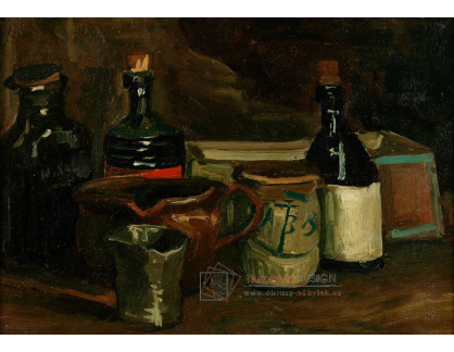 A-3217 Vincent van Gogh - Zátiší s lahvemi a keramikou