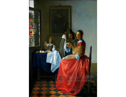 DDSO-2836 Johannes Vermeer - Dívka se sklenici vína
