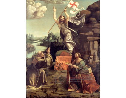 VSO 300 Giovanni Antonio Boltraffio - Vzkříšení Krista se svatým Leonardem Noblac a Lucii