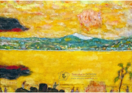 A-5526 Pierre Bonnard - Golfové hřiště v Saint-Tropez při západu slunce
