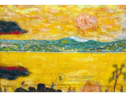 A-5526 Pierre Bonnard - Golfové hřiště v Saint-Tropez při západu slunce